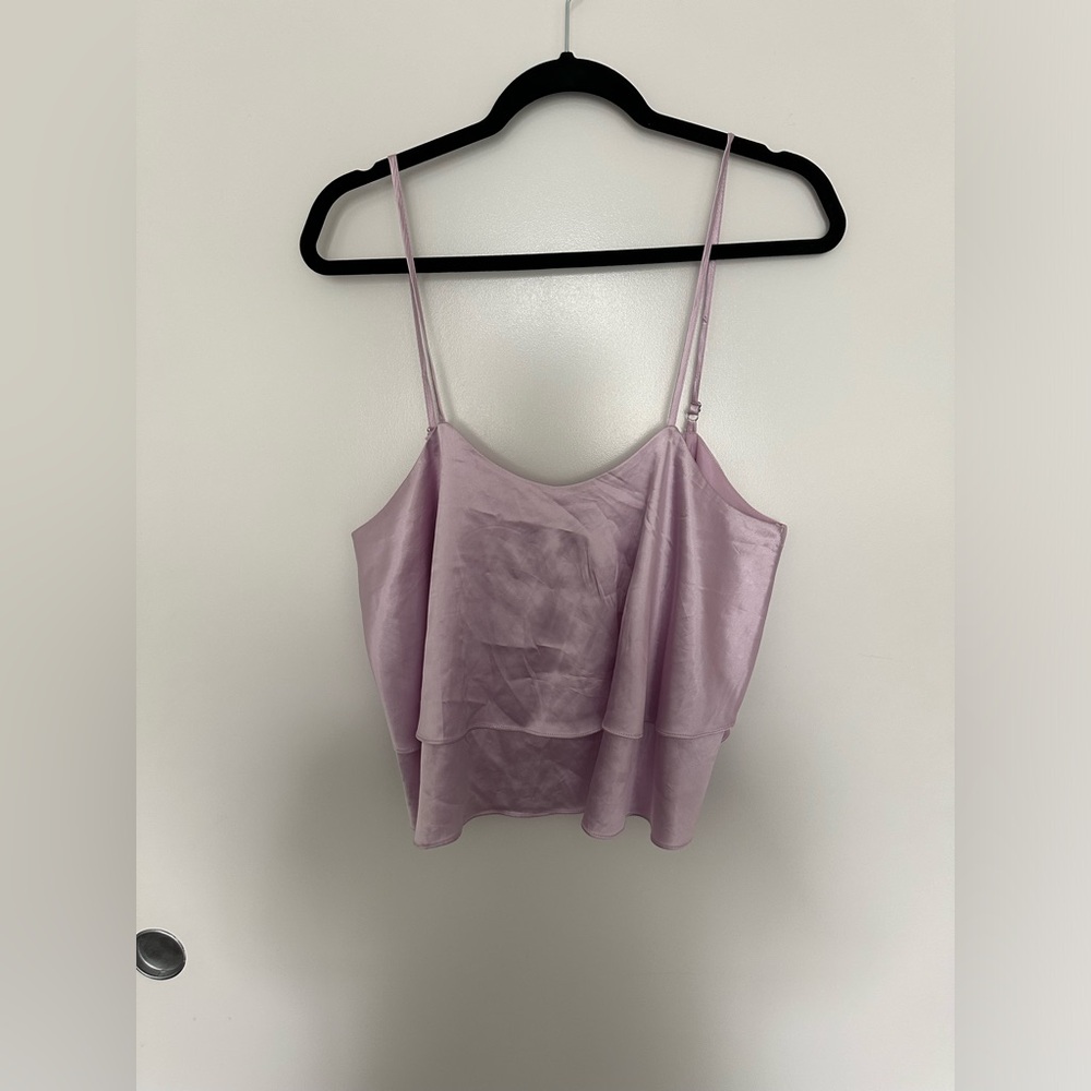 Purple silk top